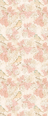 Rolgordijn verduisterend Vogels tussen de bloemen