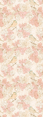 Rolgordijn verduisterend Vogels tussen de bloemen