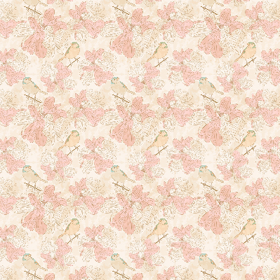 Rolgordijn verduisterend Vogels tussen de bloemen