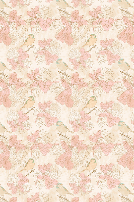 Rolgordijn verduisterend Vogels tussen de bloemen