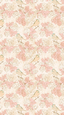 Rolgordijn verduisterend Vogels tussen de bloemen