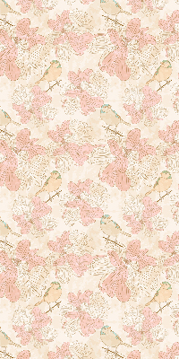 Rolgordijn verduisterend Vogels tussen de bloemen