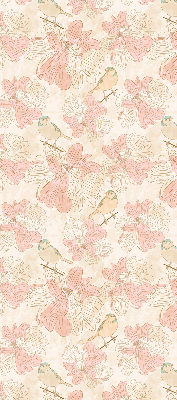 Rolgordijn verduisterend Vogels tussen de bloemen