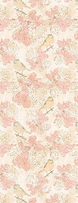 Rolgordijn verduisterend Vogels tussen de bloemen