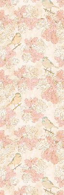 Rolgordijn verduisterend Vogels tussen de bloemen