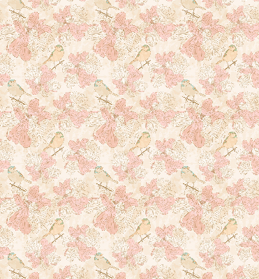 Rolgordijn verduisterend Vogels tussen de bloemen