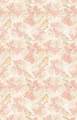 Rolgordijn verduisterend Vogels tussen de bloemen