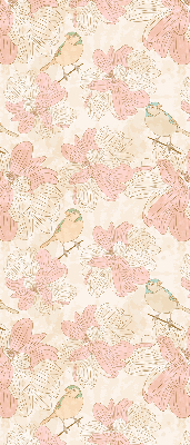 Rolgordijn verduisterend Vogels tussen de bloemen