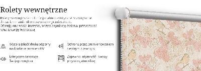 Rolgordijn verduisterend Vogels tussen de bloemen