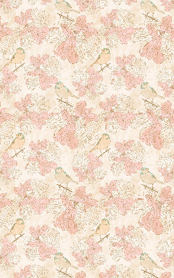 Rolgordijn verduisterend Vogels tussen de bloemen