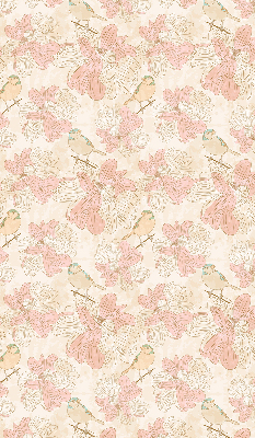 Rolgordijn verduisterend Vogels tussen de bloemen