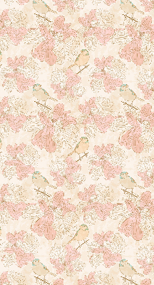 Rolgordijn verduisterend Vogels tussen de bloemen