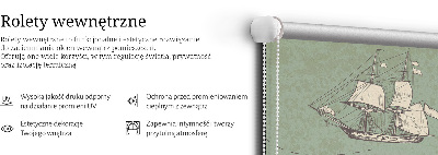 Rolgordijn voor het raam Oceaankaart