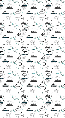 Rolgordijn voor het raam Bos- en bergpadpatroon