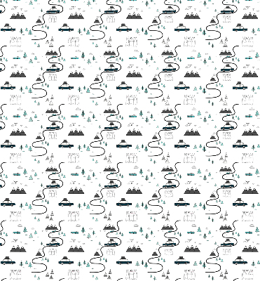 Rolgordijn voor het raam Bos- en bergpadpatroon