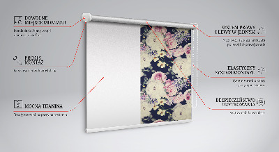 Rolgordijn voor het raam Rozen