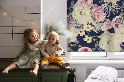 Rolgordijn voor het raam Rozen