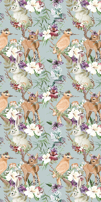 Rolgordijn voor het raam Reeën en konijnen