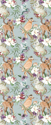 Rolgordijn voor het raam Reeën en konijnen