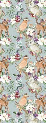 Rolgordijn voor het raam Reeën en konijnen