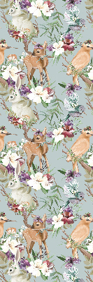 Rolgordijn voor het raam Reeën en konijnen