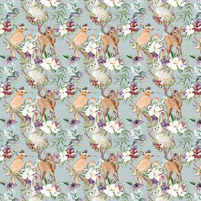 Rolgordijn voor het raam Reeën en konijnen