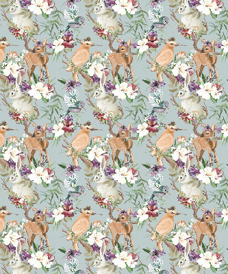 Rolgordijn voor het raam Reeën en konijnen