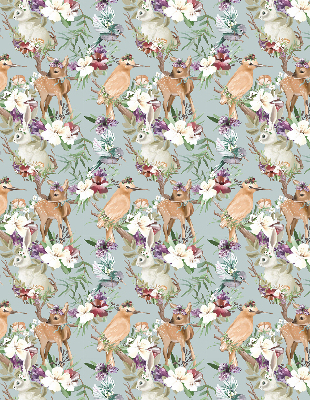 Rolgordijn voor het raam Reeën en konijnen