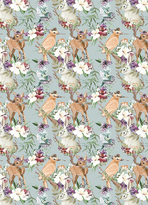 Rolgordijn voor het raam Reeën en konijnen