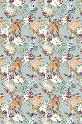 Rolgordijn voor het raam Reeën en konijnen