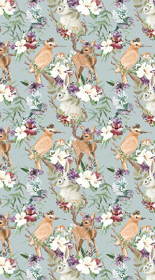 Rolgordijn voor het raam Reeën en konijnen