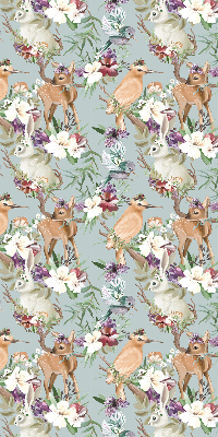 Rolgordijn voor het raam Reeën en konijnen