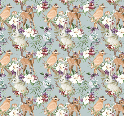 Rolgordijn voor het raam Reeën en konijnen