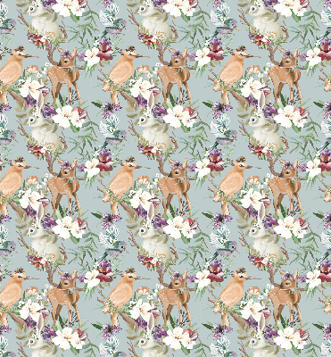 Rolgordijn voor het raam Reeën en konijnen