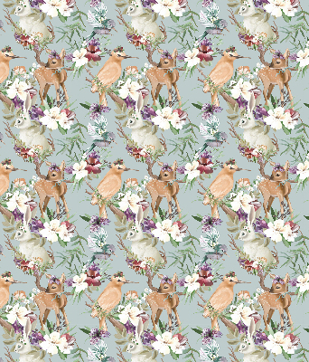 Rolgordijn voor het raam Reeën en konijnen