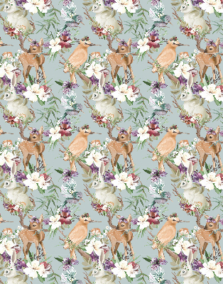 Rolgordijn voor het raam Reeën en konijnen