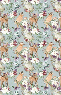 Rolgordijn voor het raam Reeën en konijnen