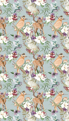 Rolgordijn voor het raam Reeën en konijnen