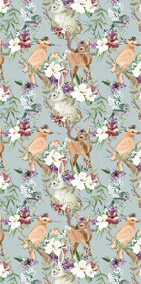 Rolgordijn voor het raam Reeën en konijnen