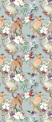 Rolgordijn voor het raam Reeën en konijnen