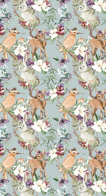 Rolgordijn voor het raam Reeën en konijnen