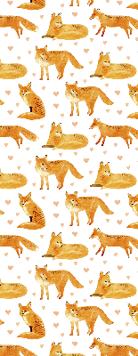 Rolgordijn voor het raam Vossen