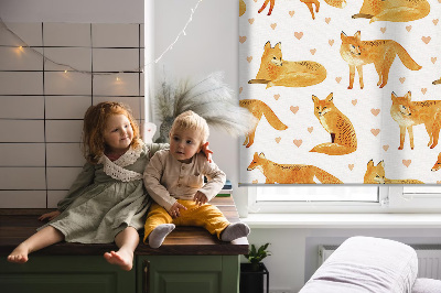 Rolgordijn voor het raam Vossen