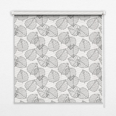 Rolgordijn voor het raam Getekende bladeren