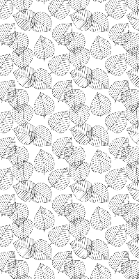 Rolgordijn voor het raam Getekende bladeren