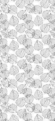 Rolgordijn voor het raam Getekende bladeren