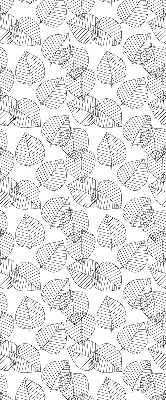 Rolgordijn voor het raam Getekende bladeren