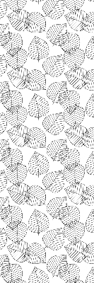 Rolgordijn voor het raam Getekende bladeren