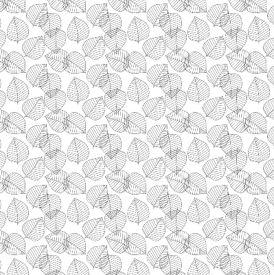 Rolgordijn voor het raam Getekende bladeren