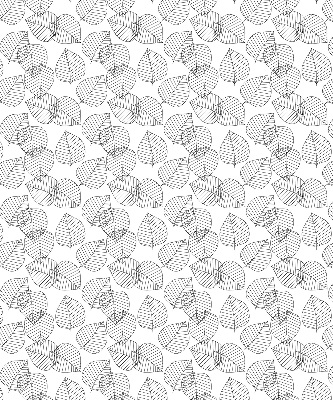 Rolgordijn voor het raam Getekende bladeren